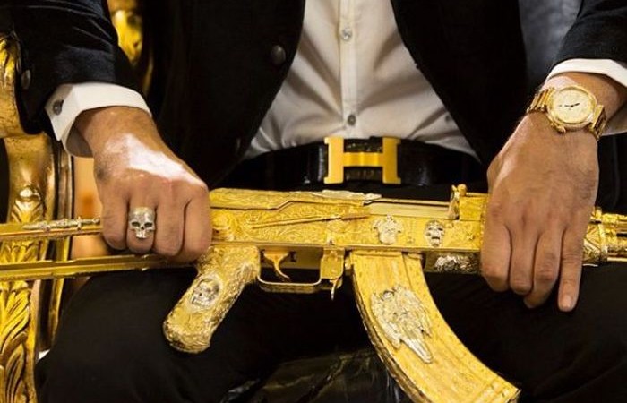 el chino anthrax gold and diamond machine gun